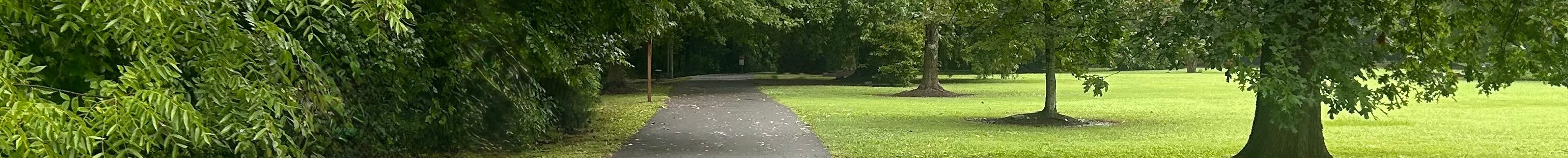 A park path in Dalton, Georgia